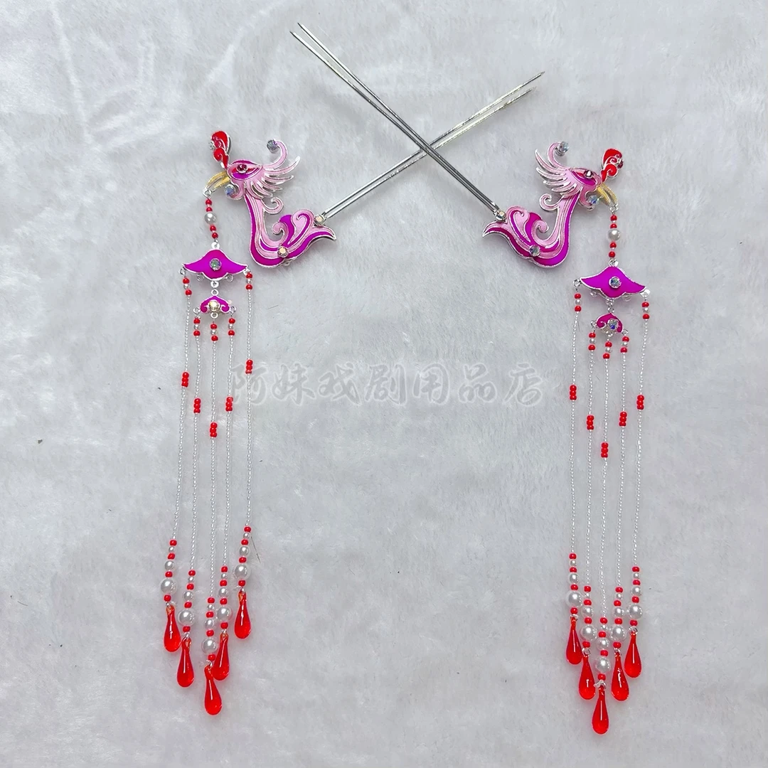 黄梅戏越剧古装演出头饰戏曲装饰旦角花旦点綢凤挑