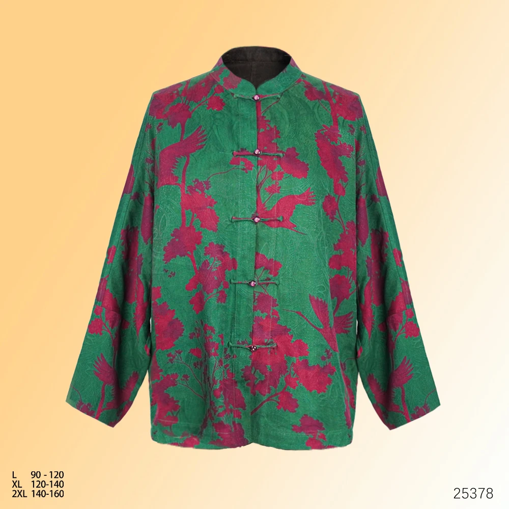 AQ瑶圃【织翠】罗初秋新款长袖时尚优雅蝙蝠短外套上衣25378