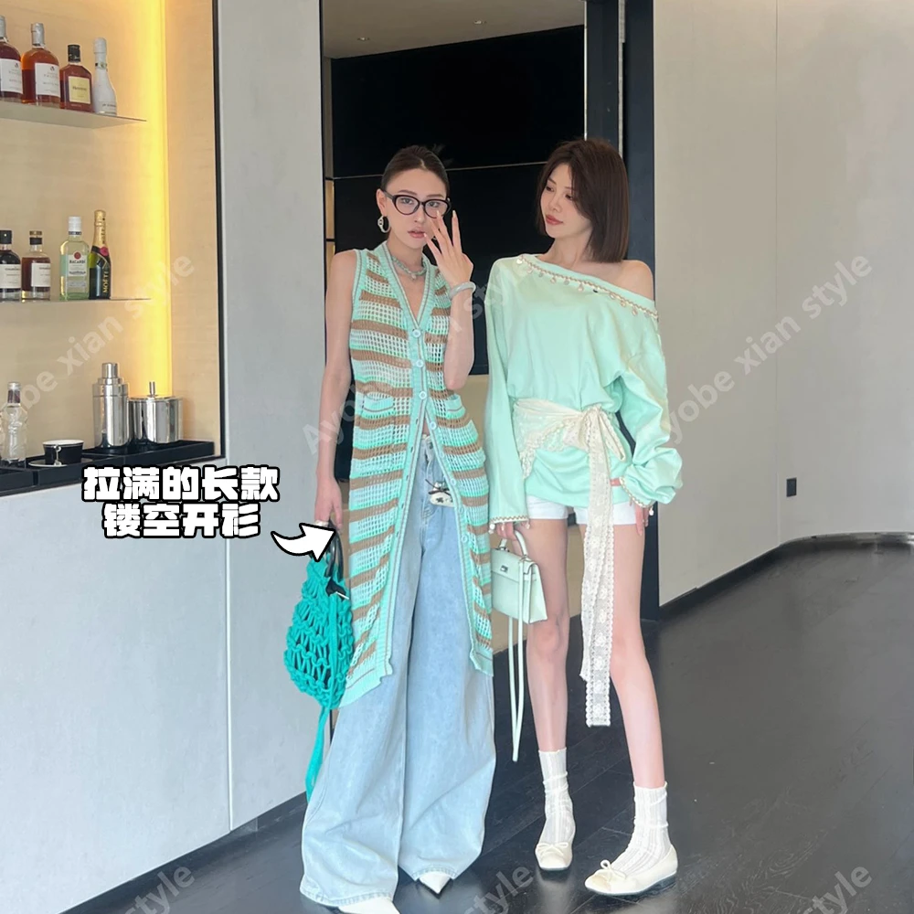 AYOBE小贤/lv野xian踪  轻松洋气时尚回头率拉满的长款镂空开衫