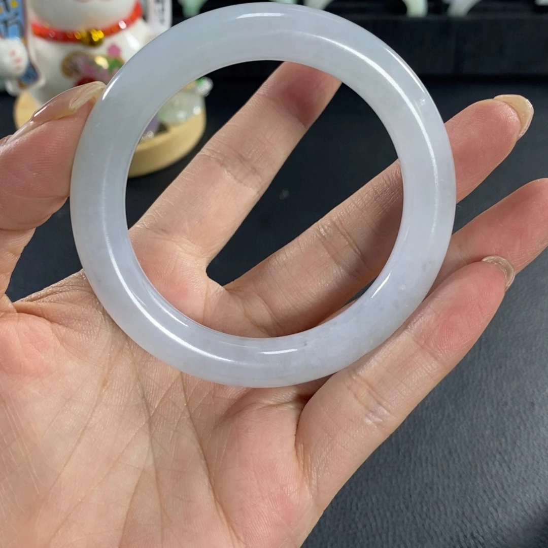 无***恙翡翠未镶嵌手镯天然翡翠手镯53双十圆条