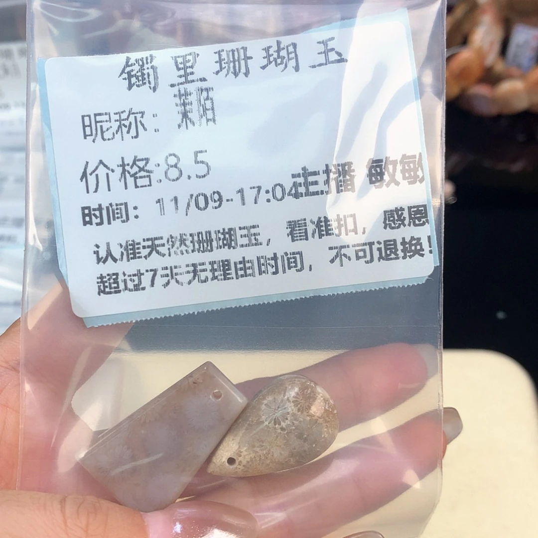 【闪购商品】颈饰未镶嵌硅化珊瑚（珊瑚玉）茉*