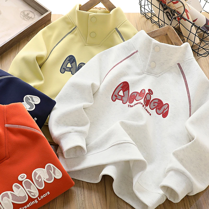 男童卫衣2025春季新款中大童洋气时尚潮流宽松韩版儿童上衣