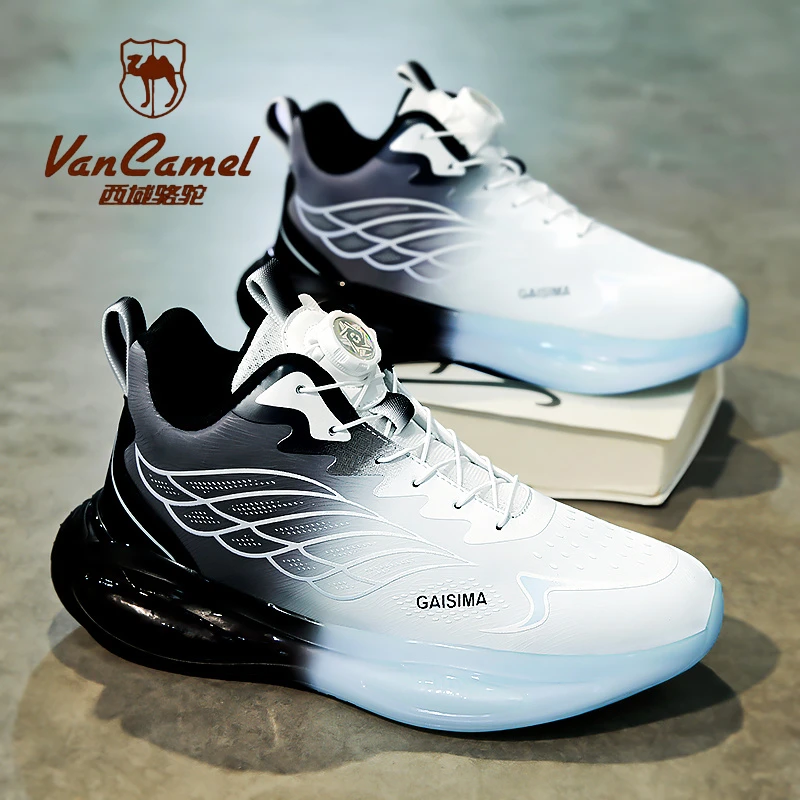 西域骆驼2024新款青少年旋转纽扣运动休闲鞋男款秋冬跑步加绒棉鞋