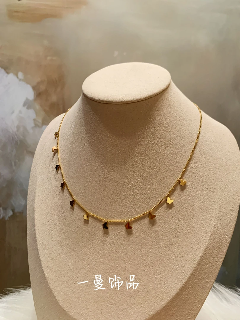 铜合金项链 灵动小蝴蝶项链MZ4225