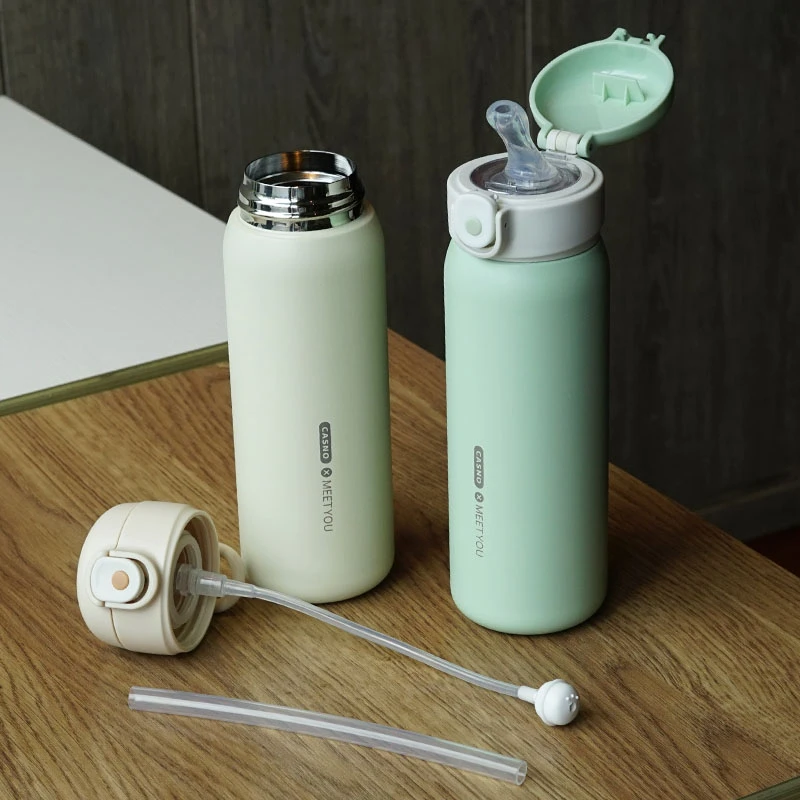吸管孕产妇专用保温杯316不锈钢少女便携高颜值重力球旅行出门杯