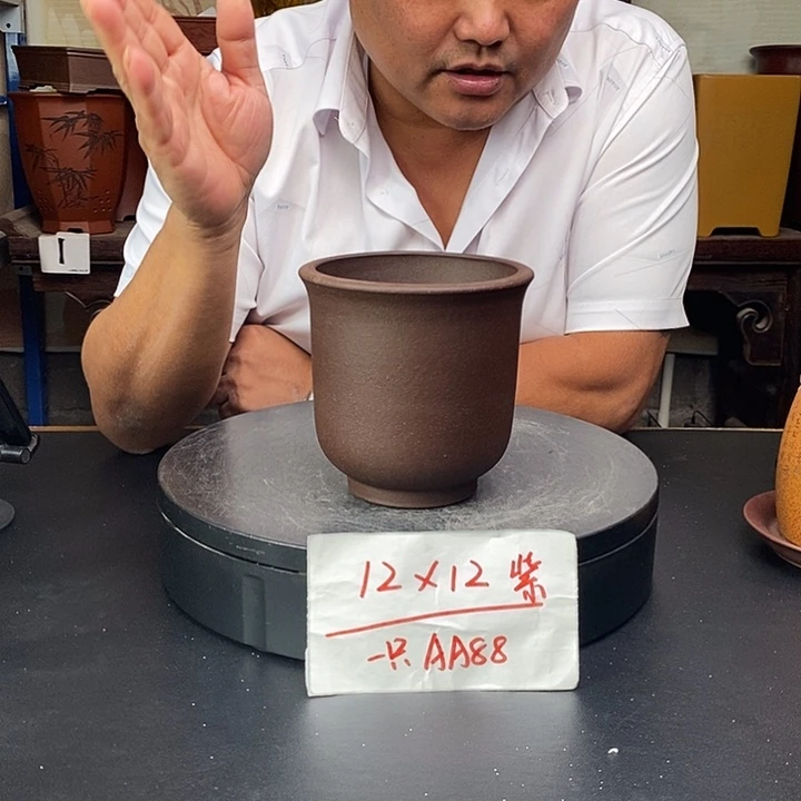 紫砂花盆货号一只AA88