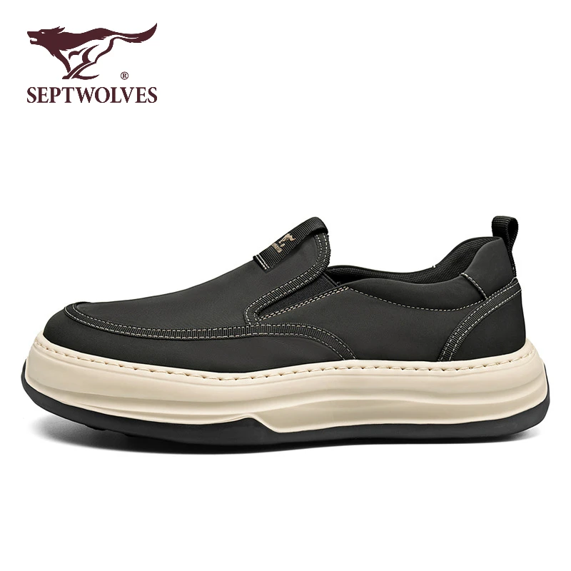七匹狼正品男鞋秋季轻便休闲鞋薄款透气一脚蹬懒人鞋软底黑色布鞋
