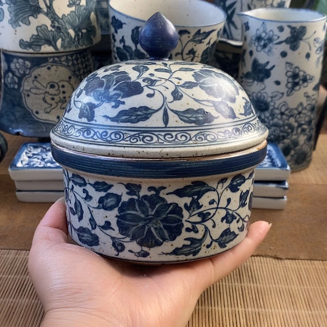 手工手绘青花高温陶瓷
