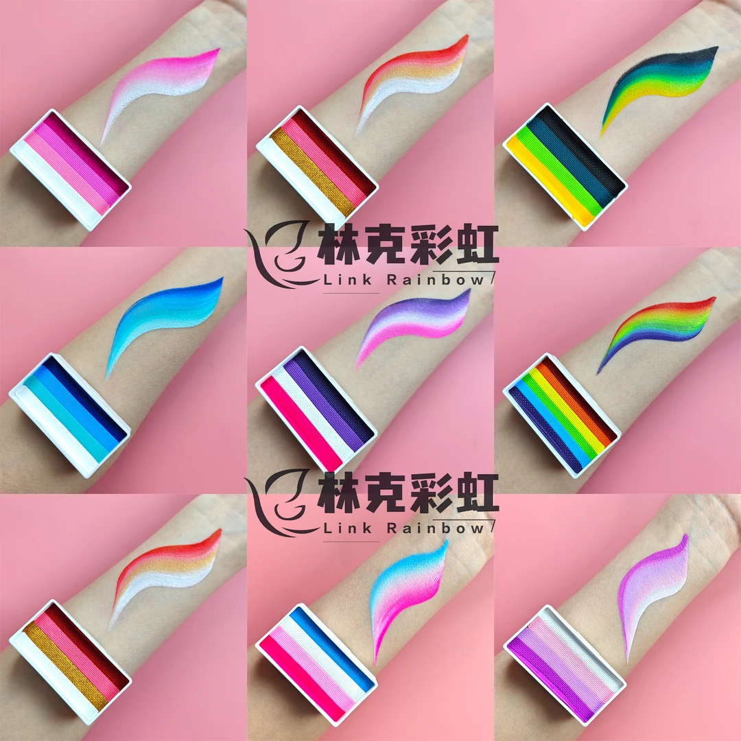 30g彩虹系儿童面部彩绘颜料高饱和一笔取色脸部彩绘颜料送全课程