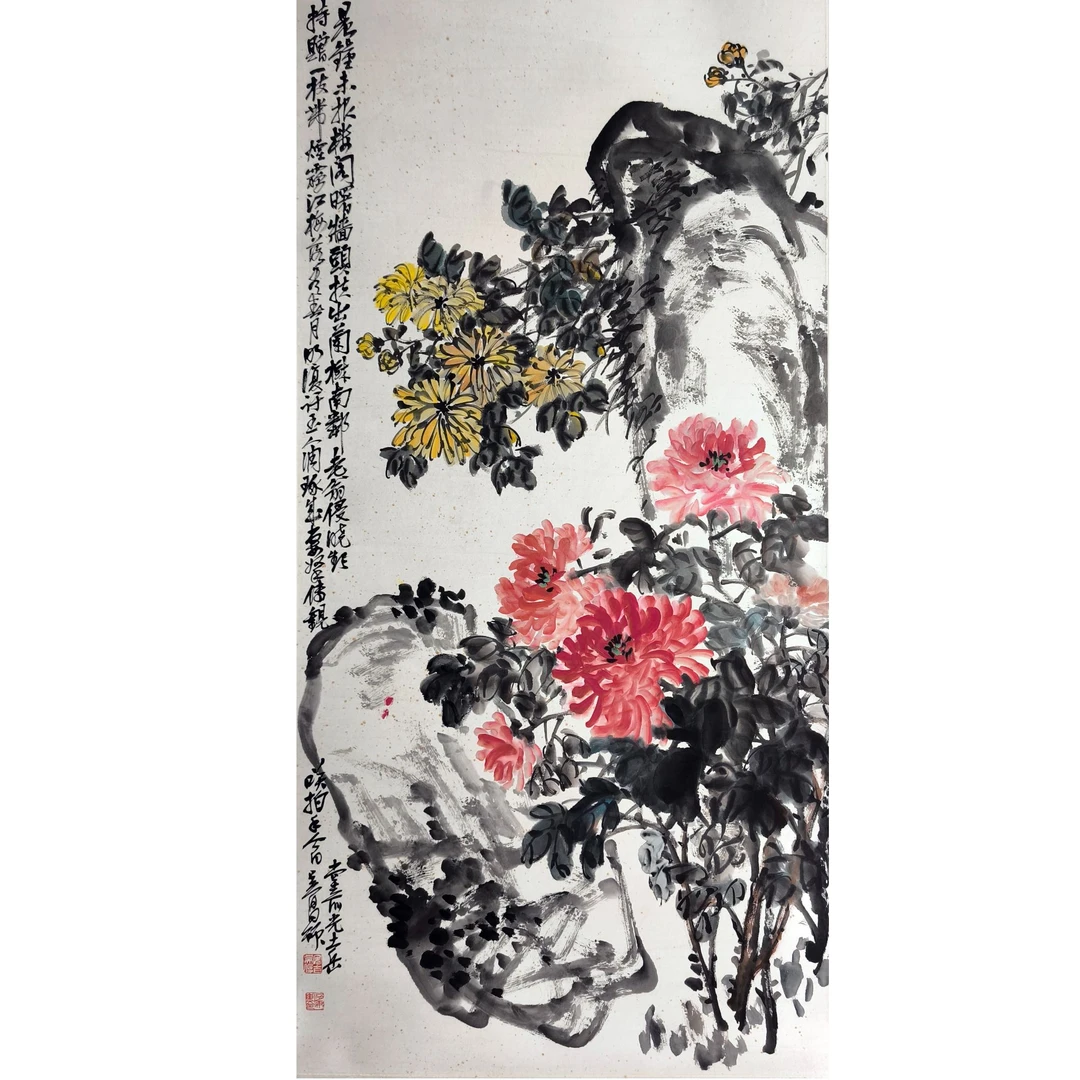 37  WCS  花卉  136X67  纸本镜片