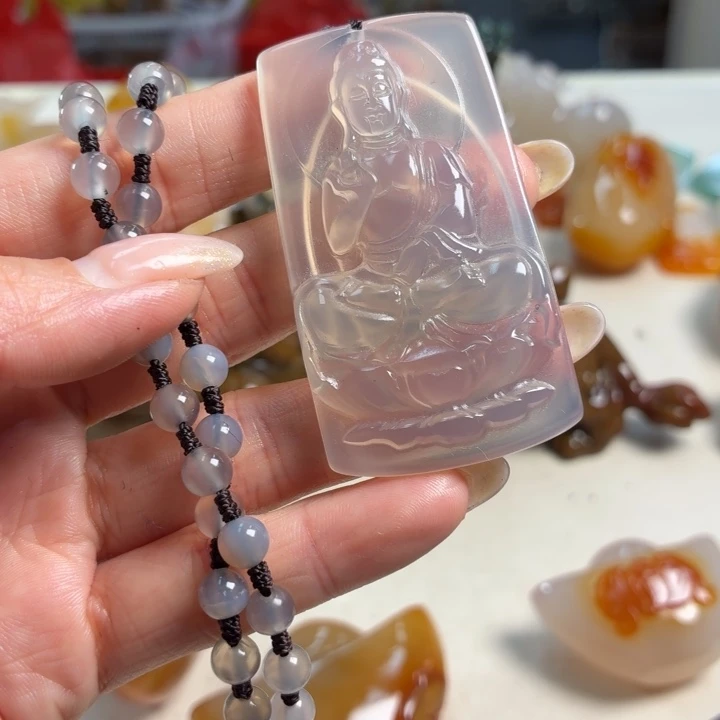 玛瑙/玉髓未镶嵌吊坠(不含链)