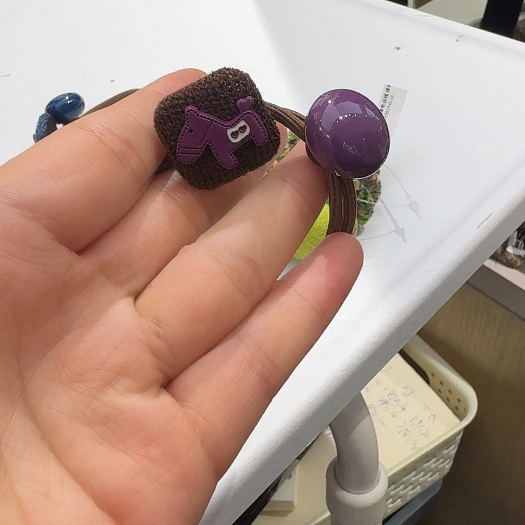 布艺铁合金紫色马发绳