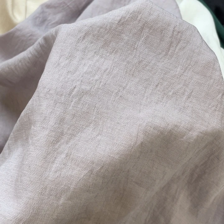 天丝（莱赛尔纤维）紫灰色苎麻1.5米