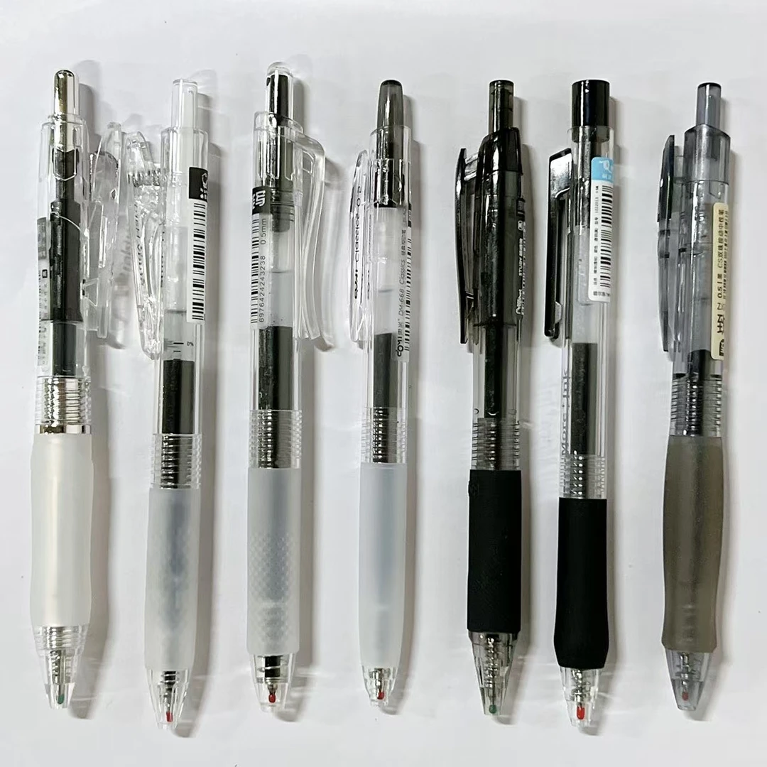 【黑墨-7支】H06透杆软握金羽毛Q弹君巨能写少年,掉封蜡不售后