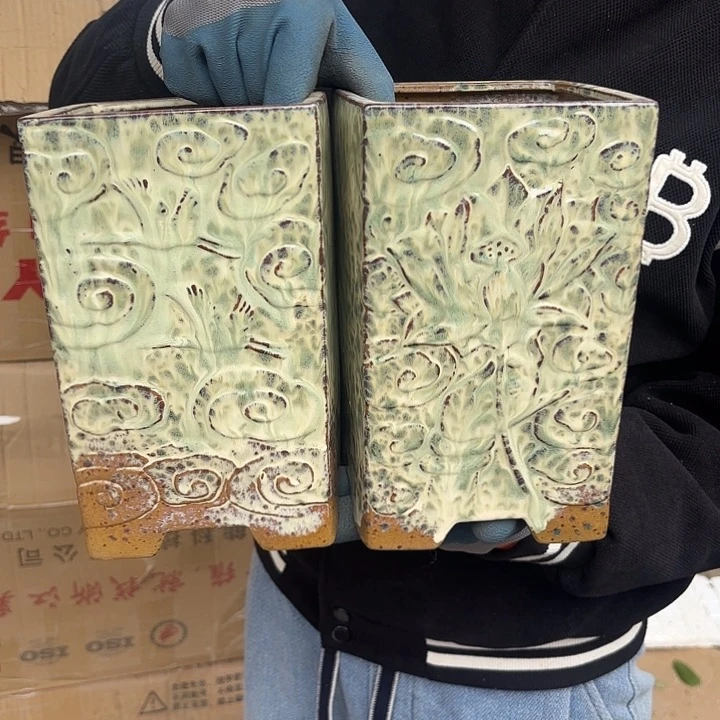 红陶复古两个口径14高度23