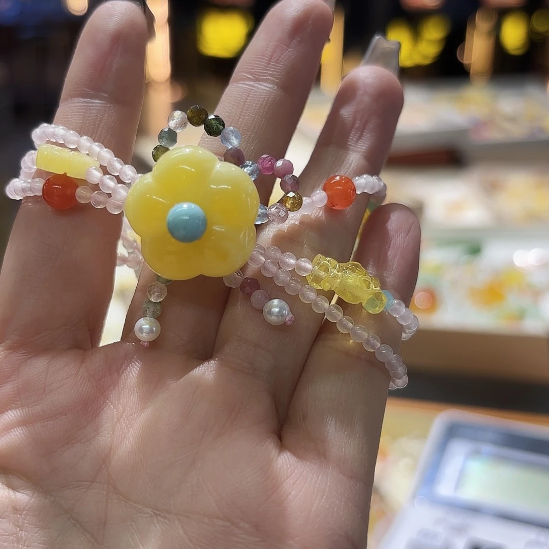 烟晶手链未镶嵌?****?琥珀