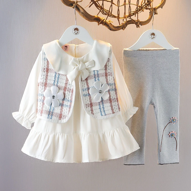 {三件套}春装女宝宝小香风套装婴儿春天外出服长袖时尚小女孩