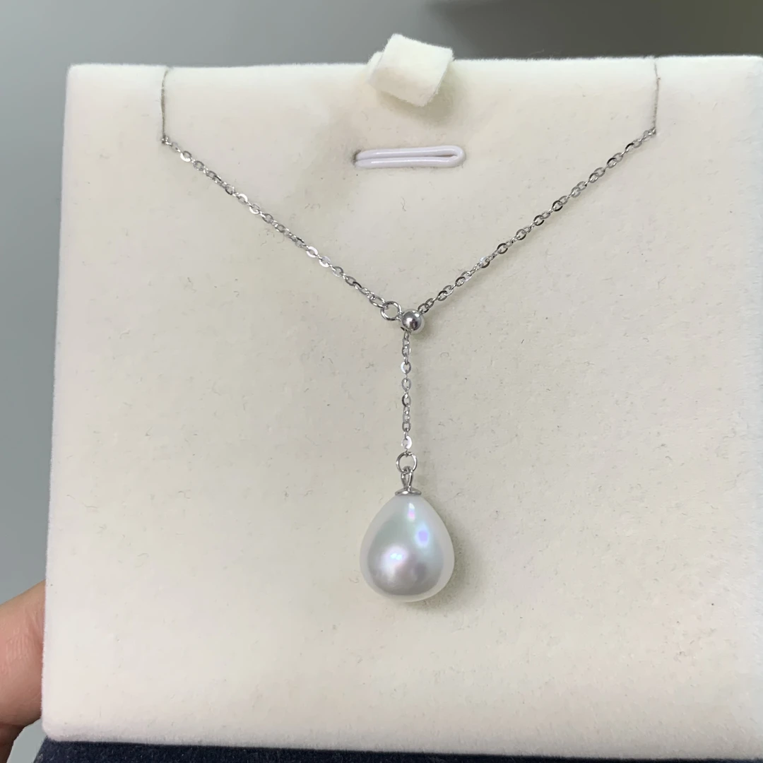 天然海水澳洲白珠银Y链