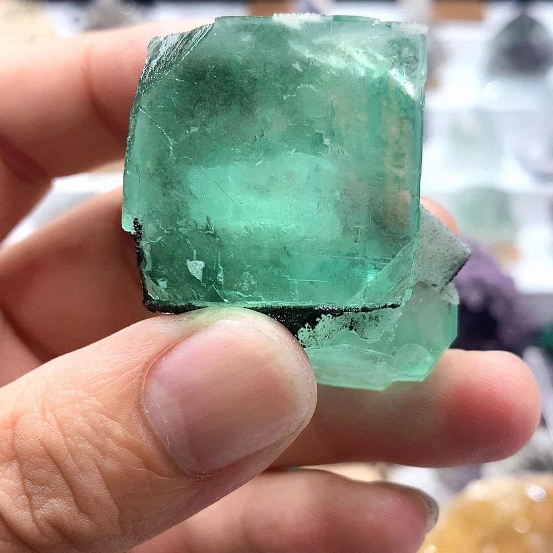石材漏漏瑶岗仙绿萤石单晶