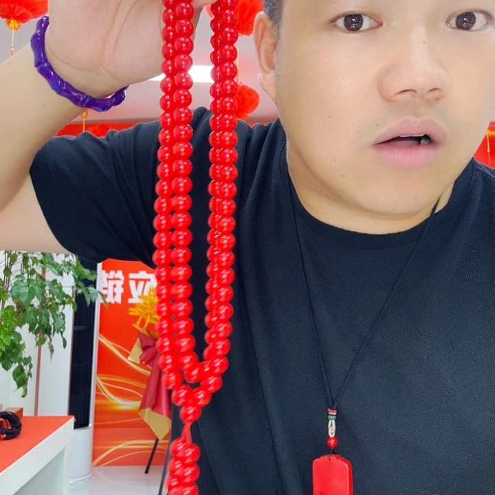 玛瑙/玉髓未镶嵌手镯红108