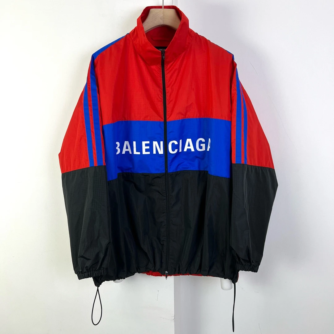 99新 Balenciaga/巴黎世家 46码/黑红蓝冲锋衣/全新闲置/0826