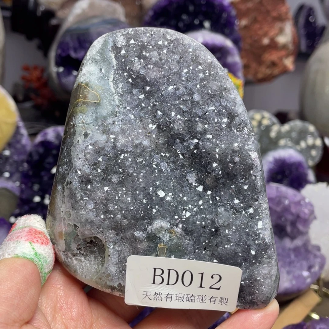 珠宝半成品紫晶银S925镶嵌捡漏