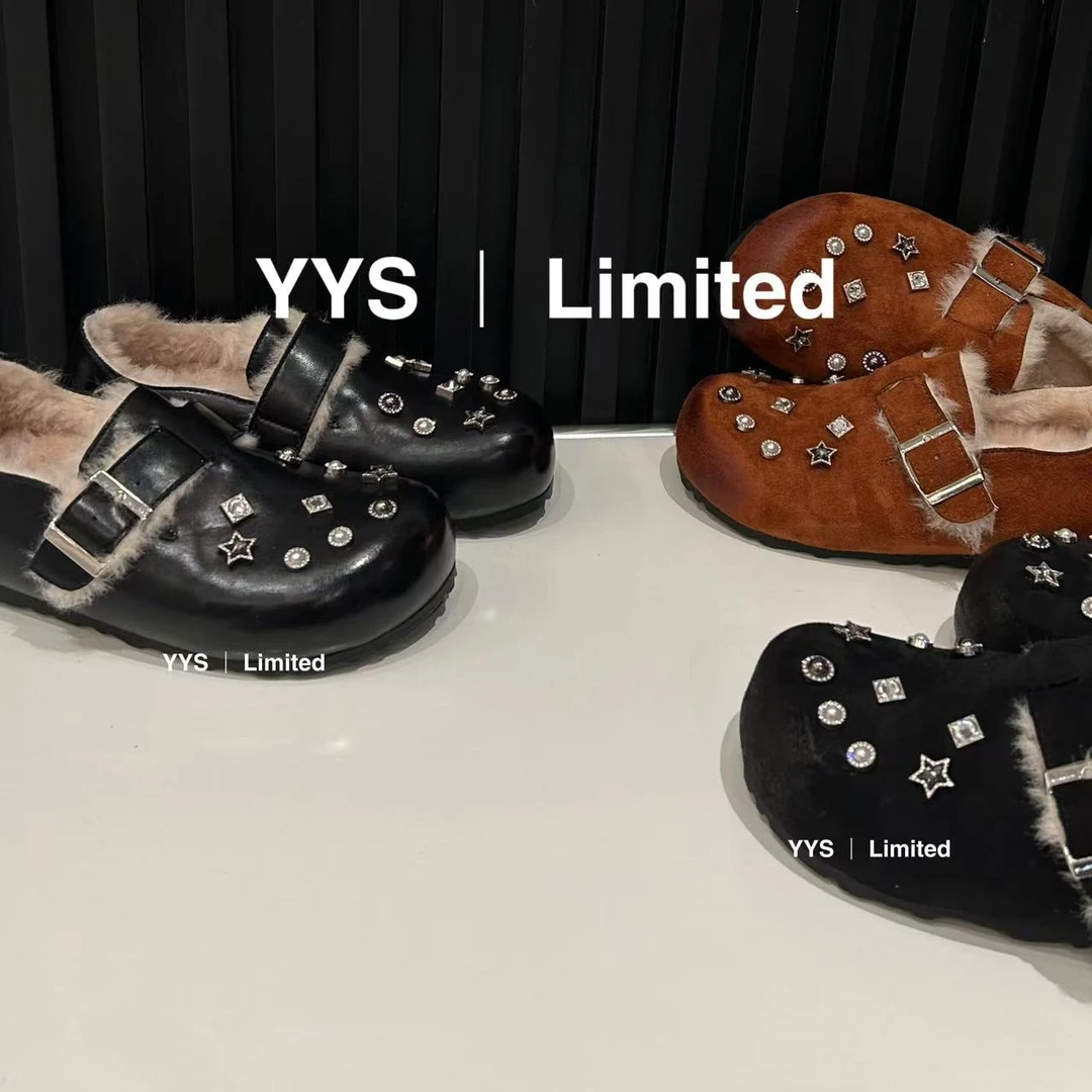 【于月专属】H55-都市博物馆｜1000g大棉可调节复古宝石两穿勃肯鞋