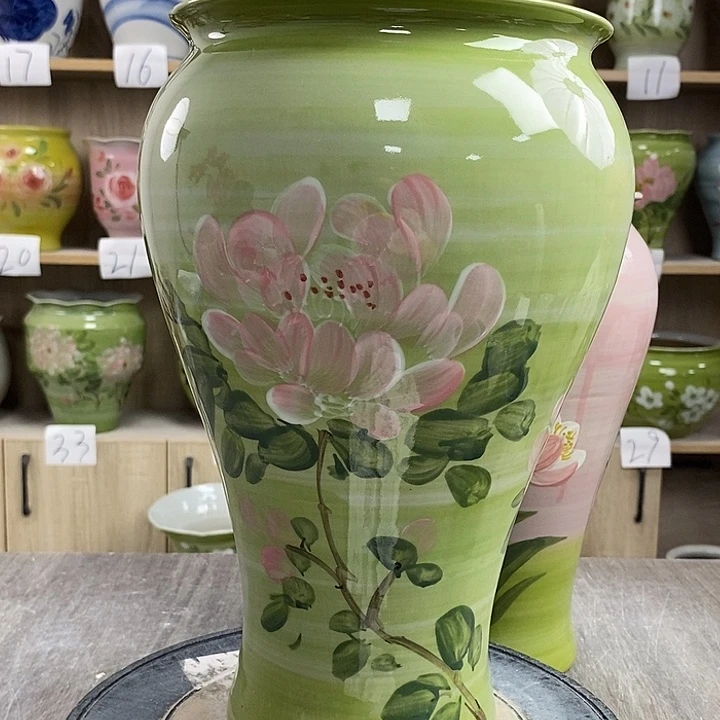 摆件18zp景德镇陶瓷花盆