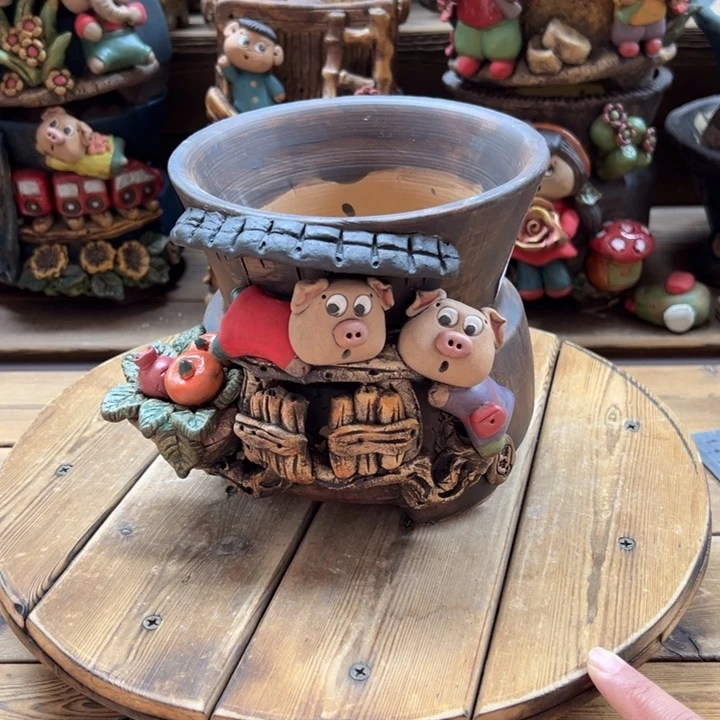 嘻哈多肉花盆百搭