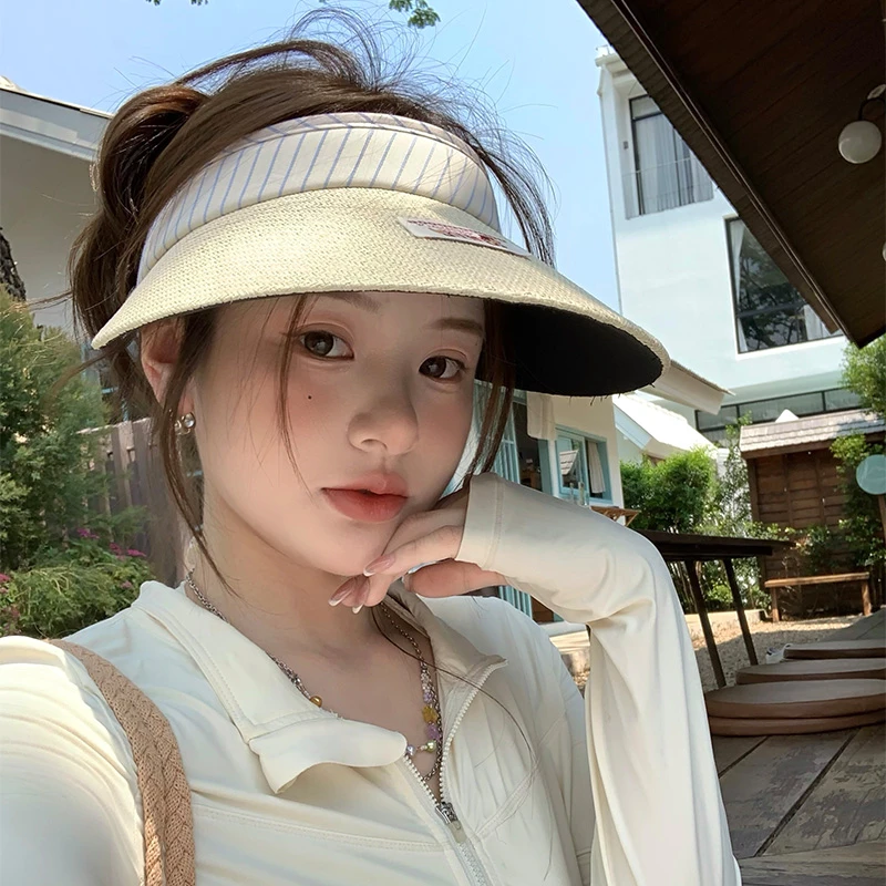 可爱腊肠狗草编空顶帽女夏季太阳帽海边沙滩帽遮阳帽子草帽防晒帽