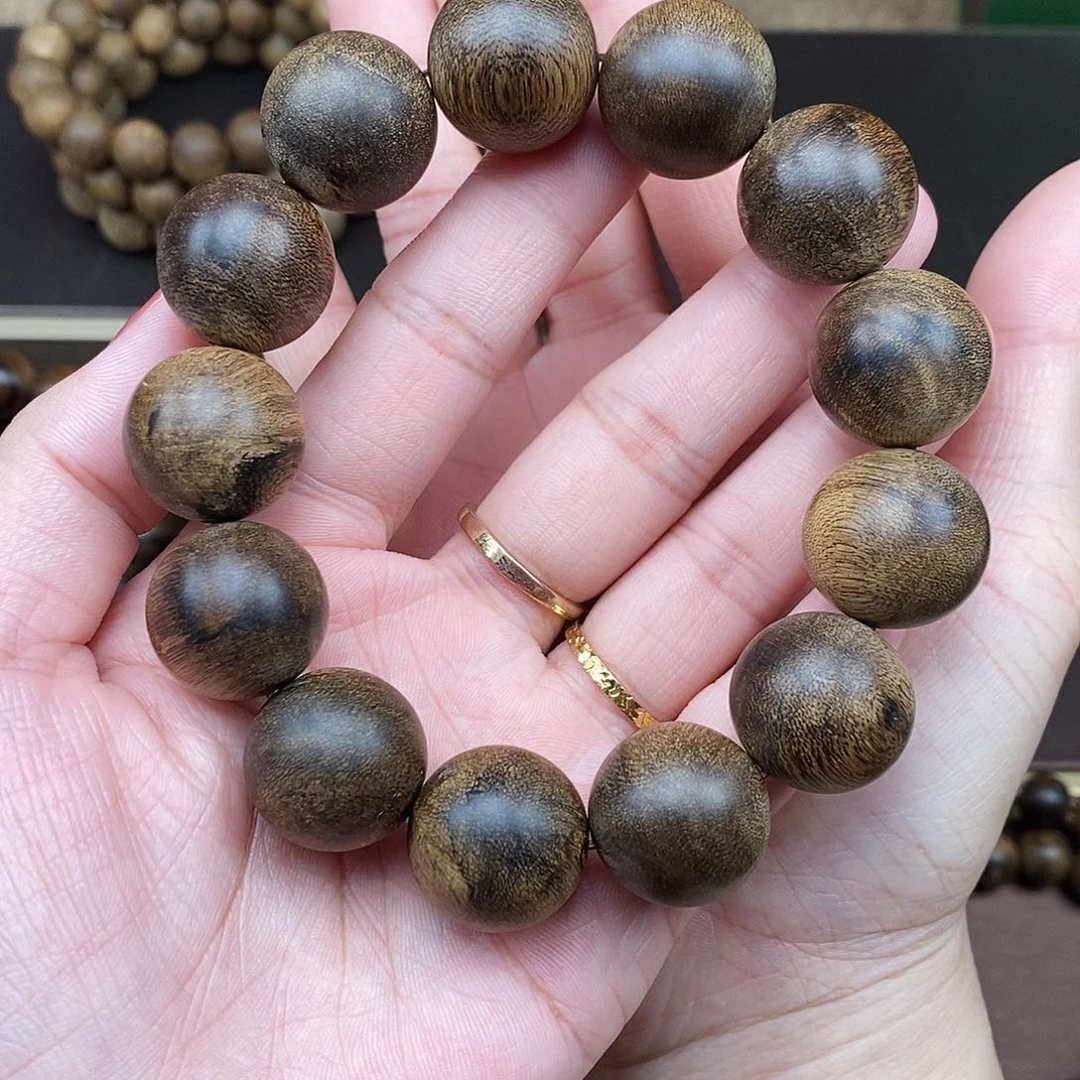 沉香手串越南芽庄白奇楠缨子瘤疤沉水