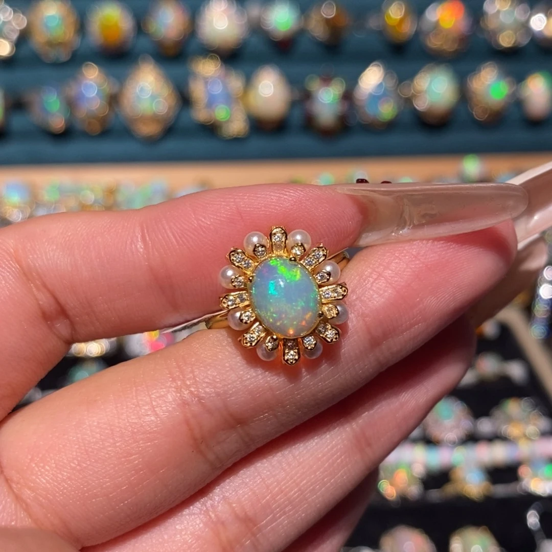 欧泊银S925镶嵌戒指