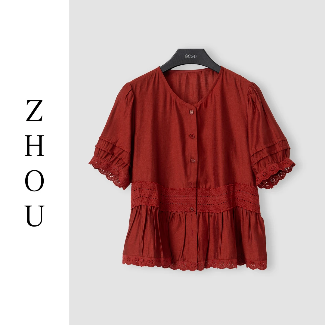 （周哥甄选）红色上衣-23759