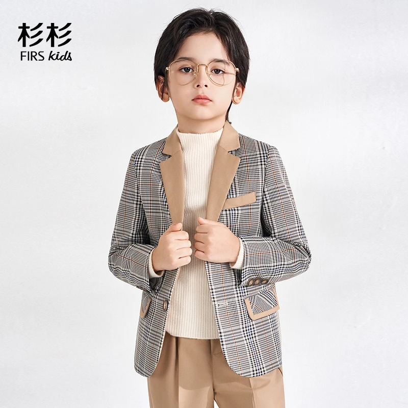 FIRS kids/杉杉西装套装主持人宴会婚礼英伦风男童帅气西装