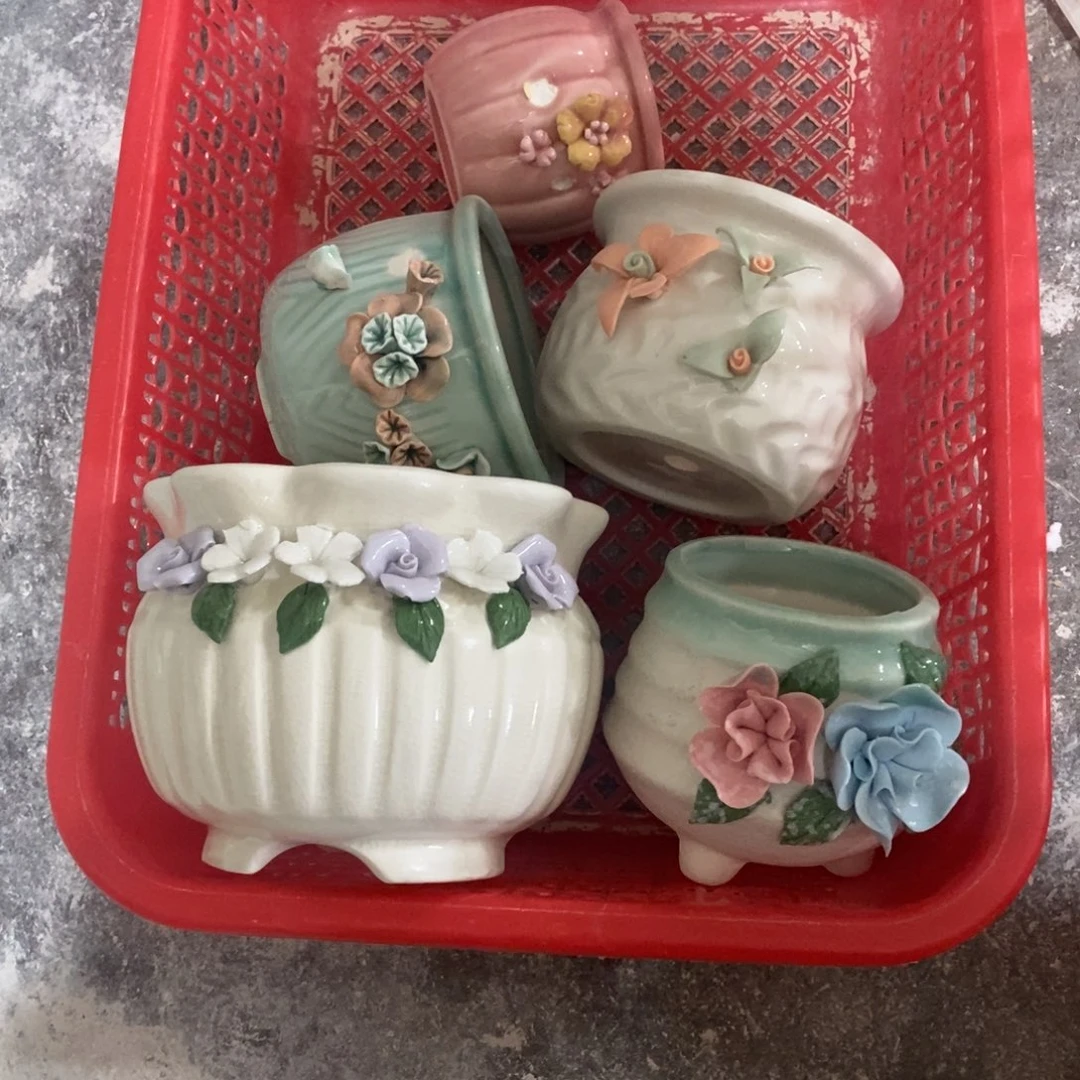 红陶花盆瑕疵盆满12包邮