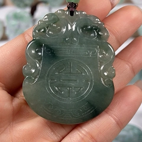 翡翠颈饰未镶嵌仿古龙行天下福利