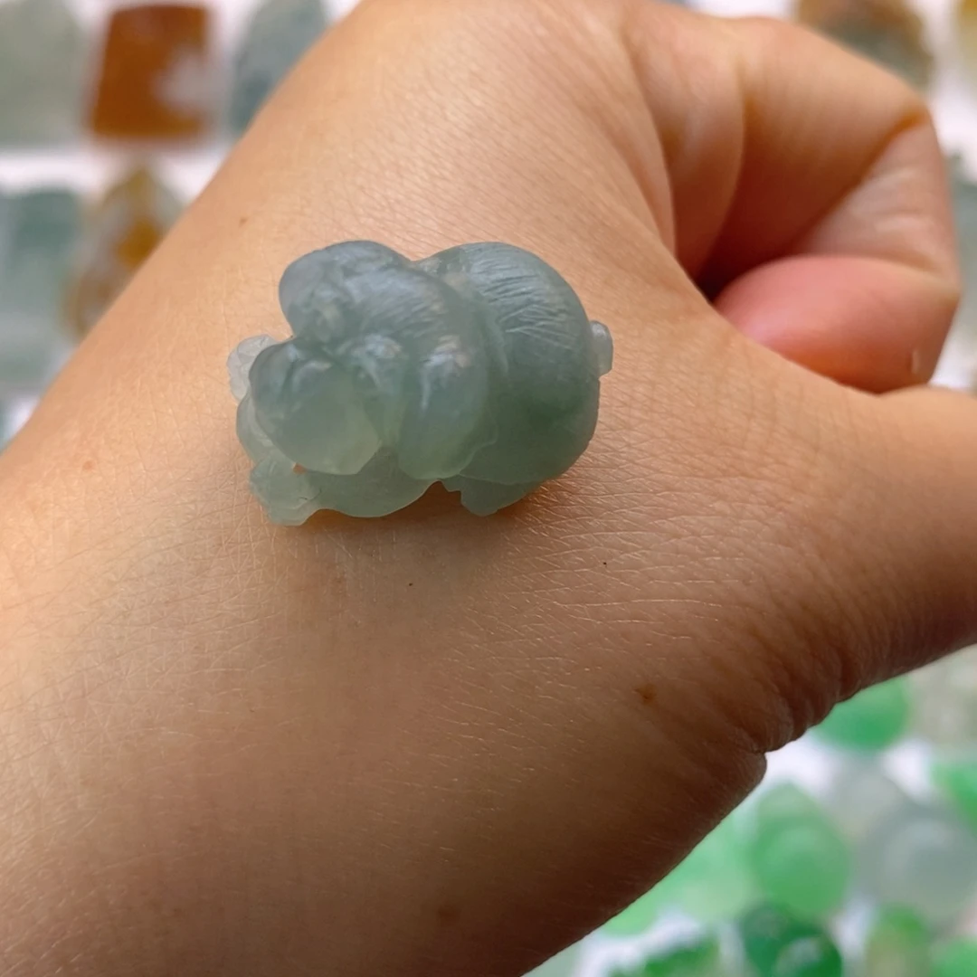 定制翡翠未镶嵌小旺财