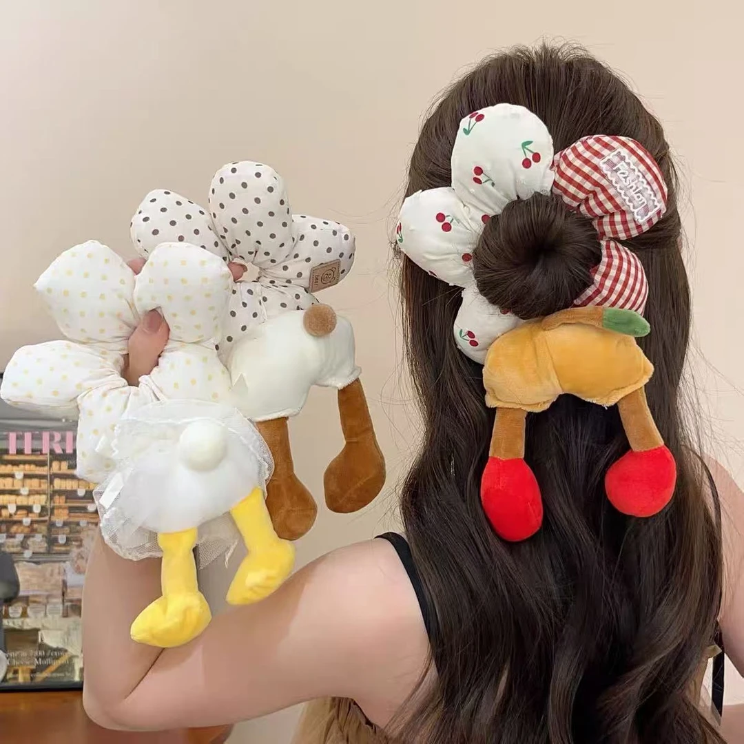 可爱米奇花朵波点发圈大肠圈泡泡圈丸子头发饰可爱发圈