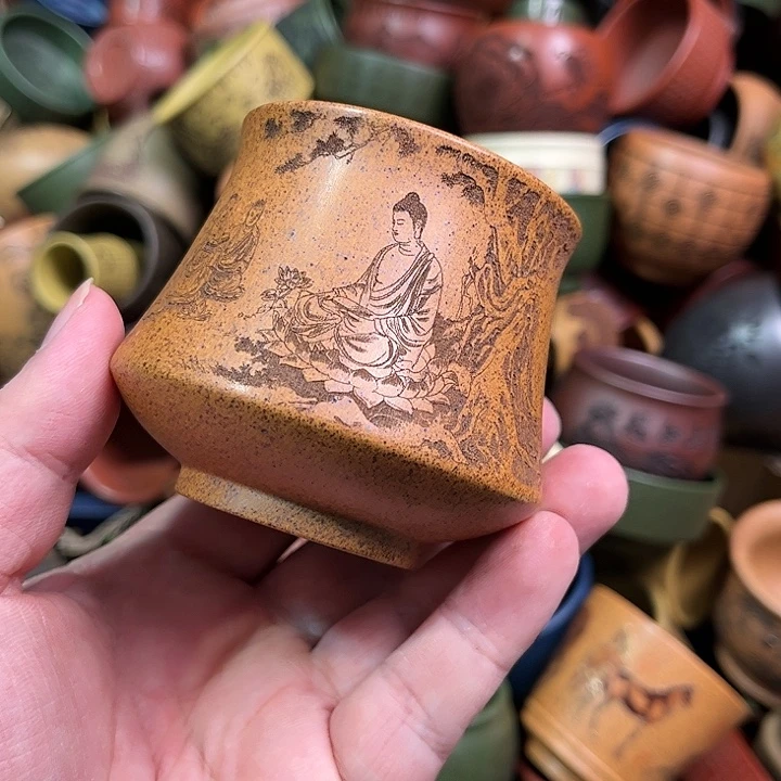 紫砂茶杯全手工紫砂主人杯