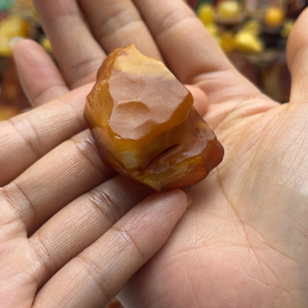 闲***事定制琥珀未镶嵌蜜蜡定制墩子