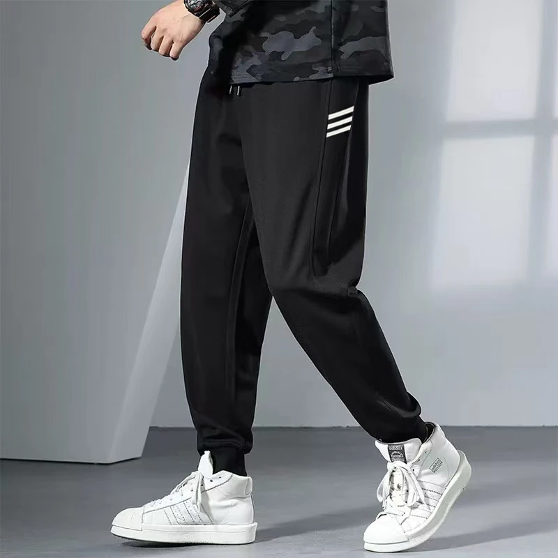 【主播优选】春秋季男女同款宽松三条杠大码休闲运动裤显高百搭