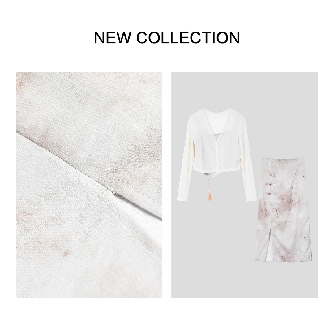 【珊珊专属】D5F26036 女士夏季时尚中国风连衣裙套装-6036