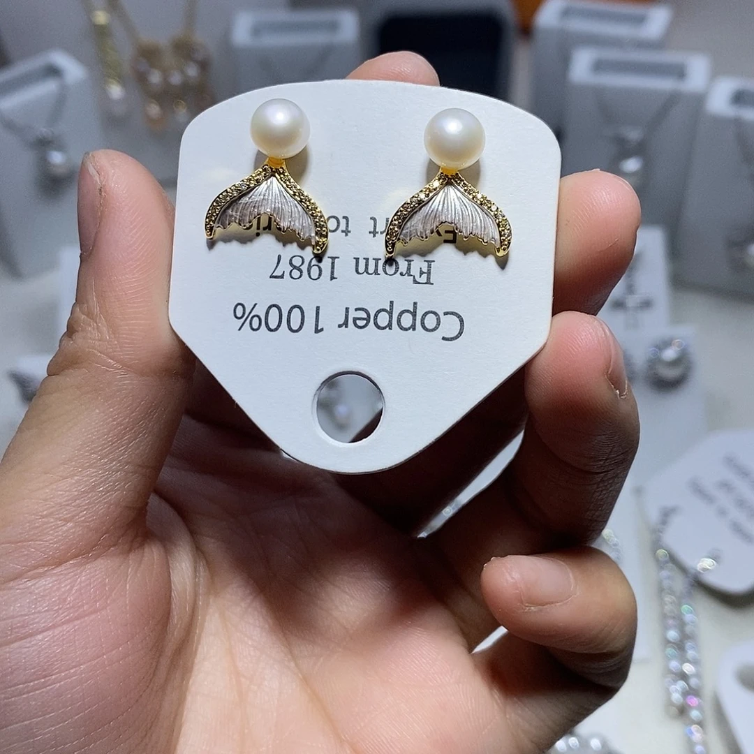 耳饰未镶嵌淡水珍珠