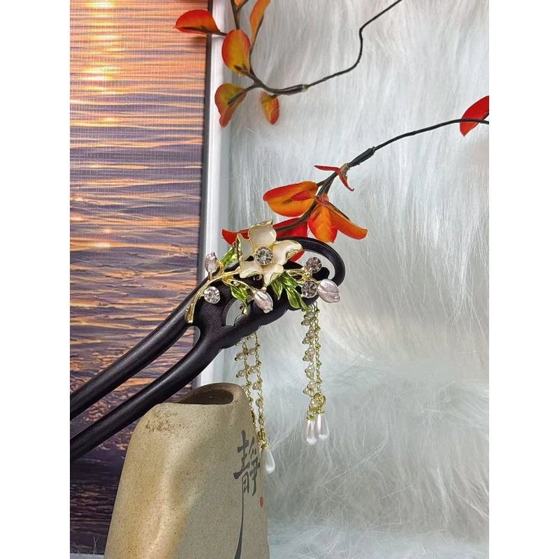 炑歌K122原创设计双钗流苏款气质时尚15公分发簪