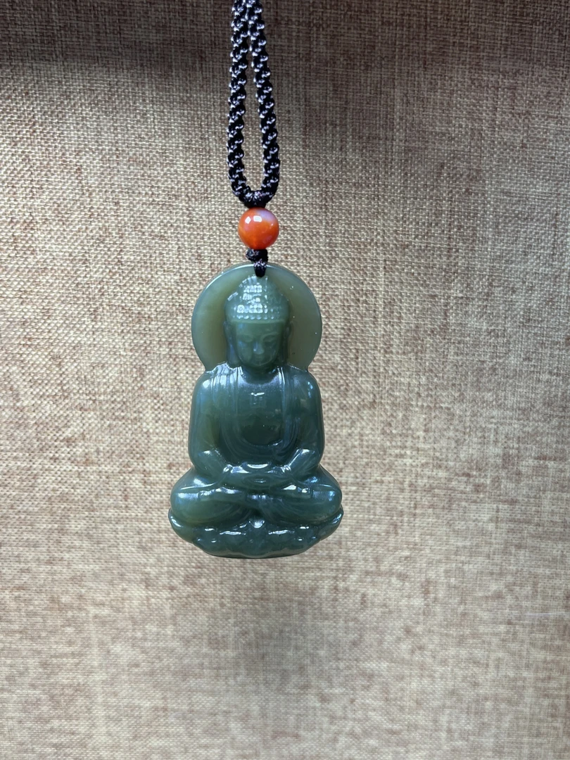 (直播专用)和田玉吊坠大日如来