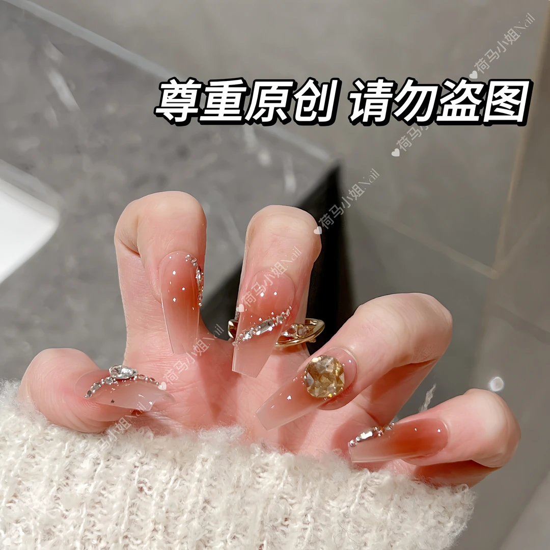 现货24小时发纯手工定制穿戴甲可拆卸假指甲贴秋冬新品爆款美甲