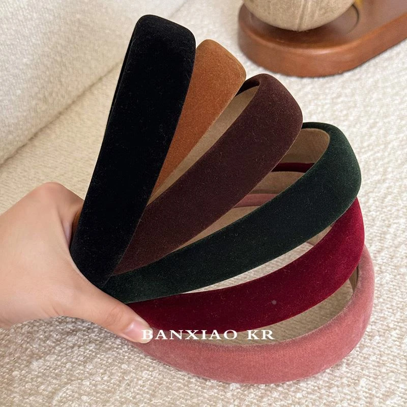 秋冬丝绒压发发箍女2025新款外出百搭高颅顶洗脸头箍洋气时尚发窟