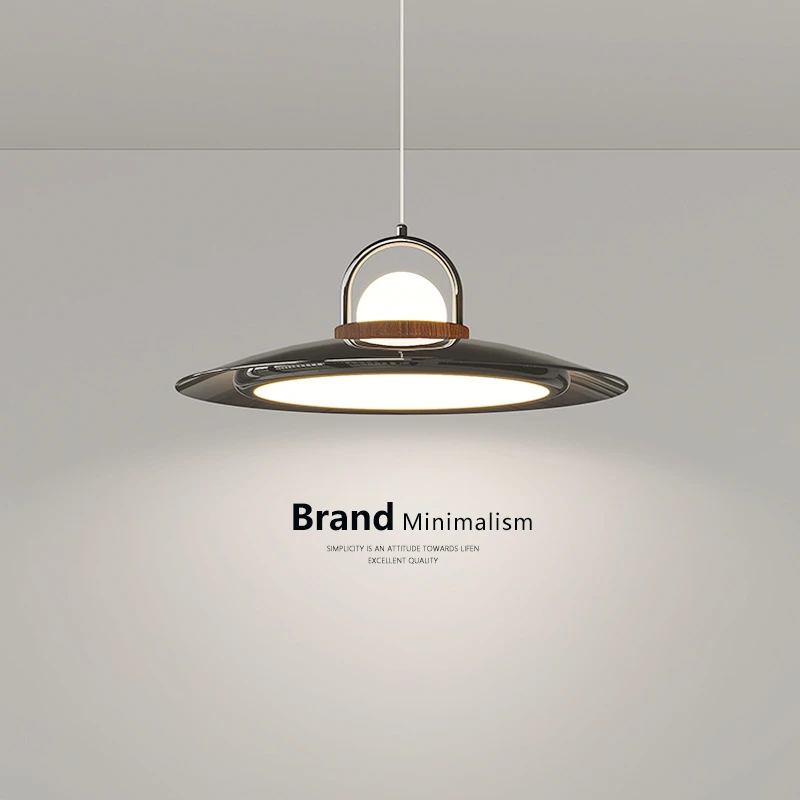 侘寂风餐厅吊灯中古创意个性吧台饭厅设计师2025新款渔夫帽餐桌灯