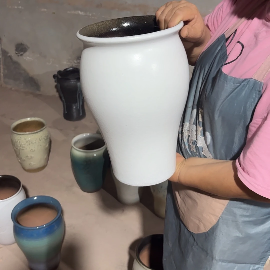 紫砂花盆口20高32