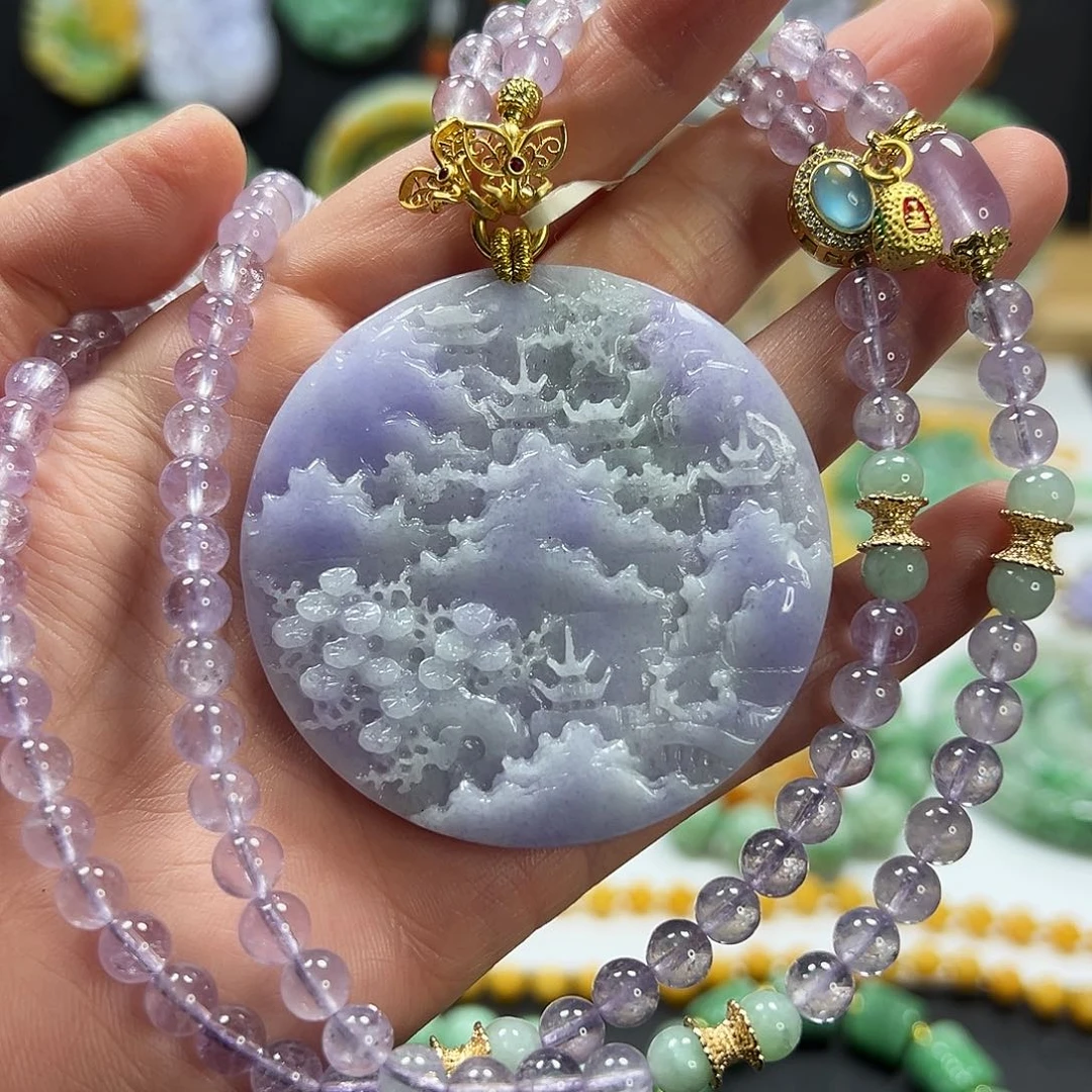 翡翠未镶嵌颈饰吊坠